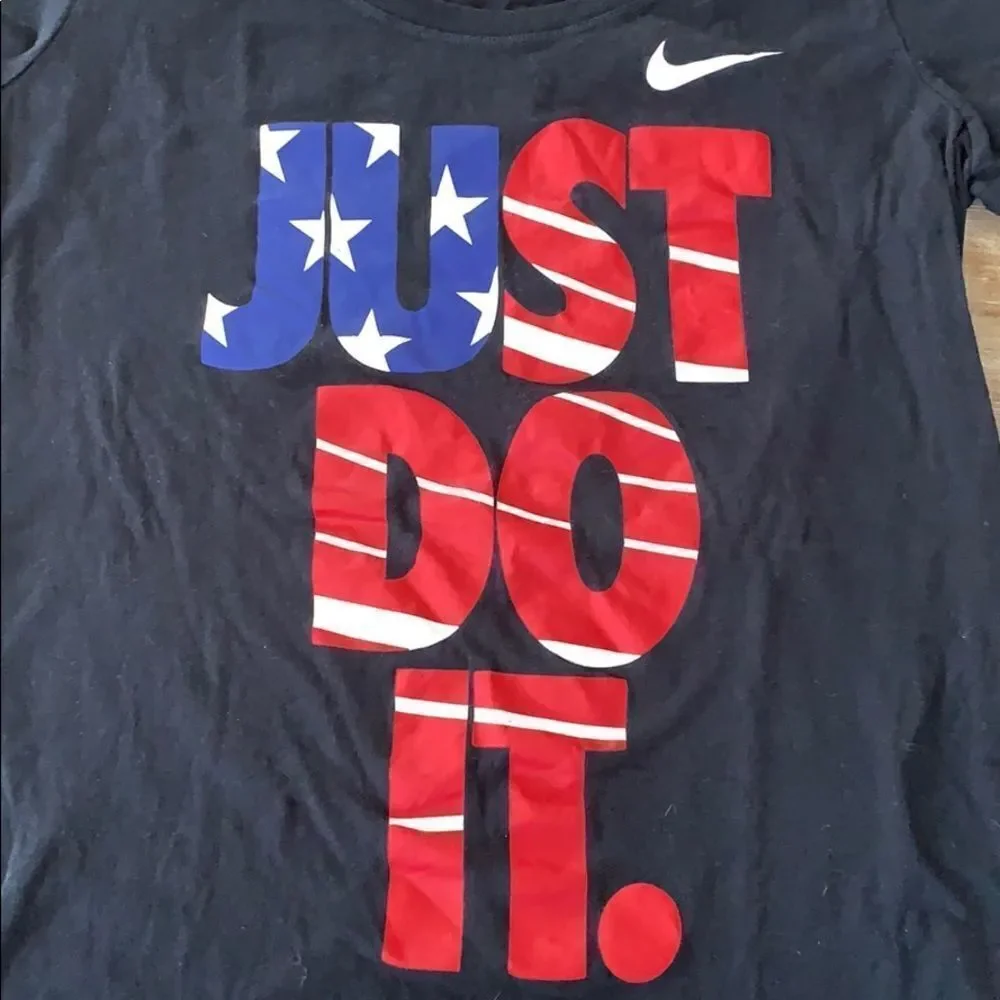 Nike Red white Blue Stars Just Do it Tee shirt